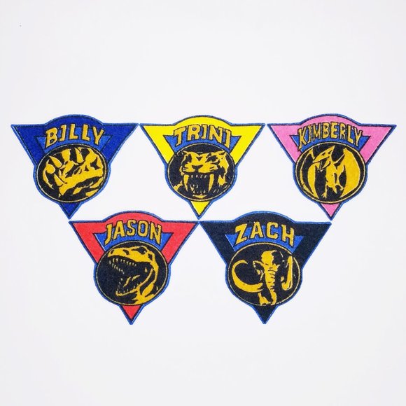 Vintage Mighty Morphin Power Rangers Felt Patches Morpher Badge Appliques - Picture 2 of 10